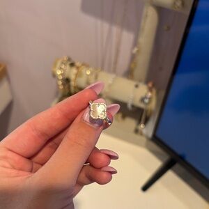 T.J.Maxx Silver and White Flower Ring